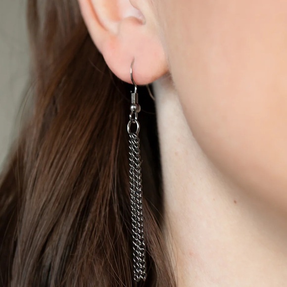 Artificial Arches - Two-Toned Beaded Necklace & Earrings Set - Picture 3 of 3